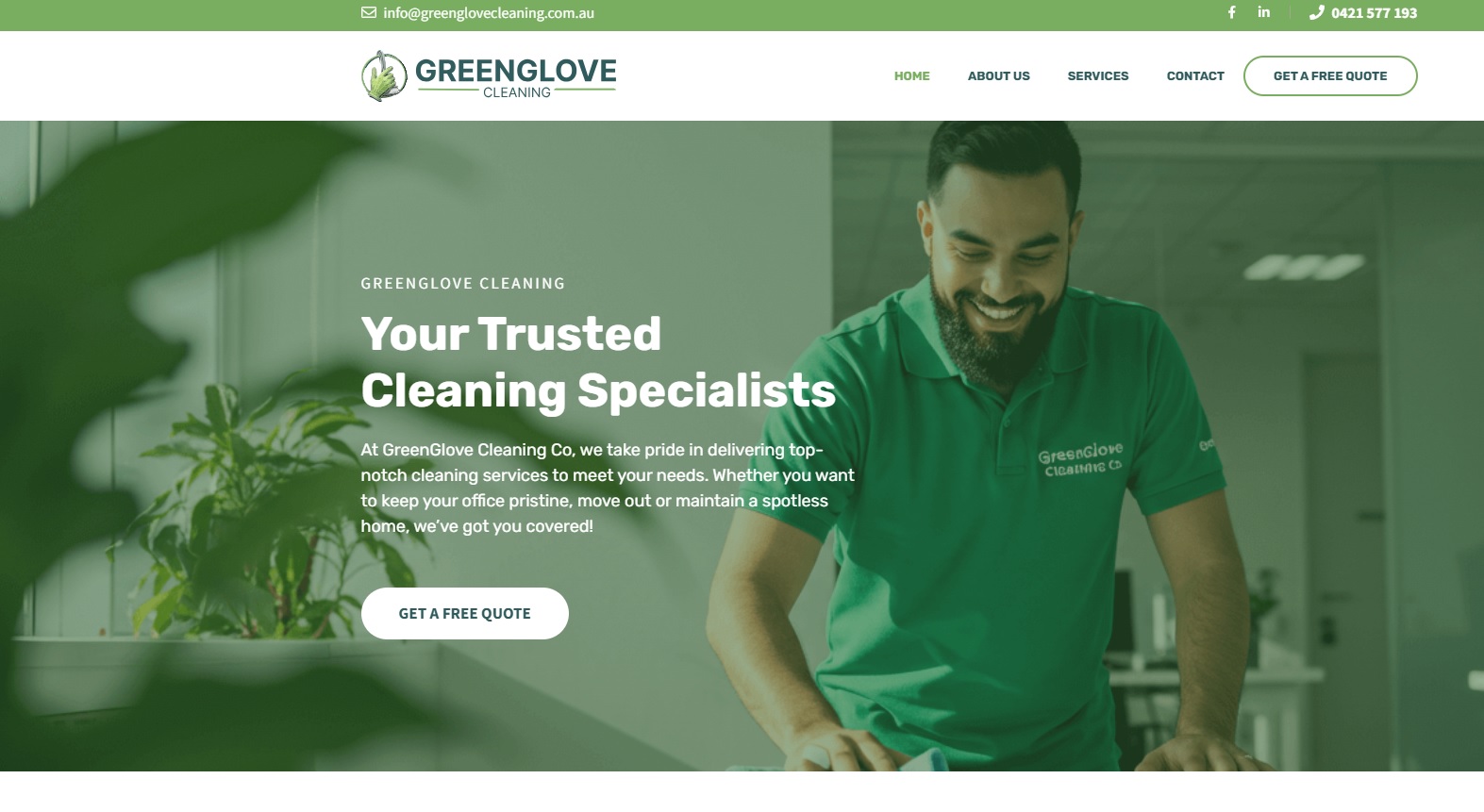 website homepage screenshot
